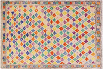 handmade Geometric Balouchi Beige Gray Hand Knotted RECTANGLE 100% WOOL area rug 5' x 8'